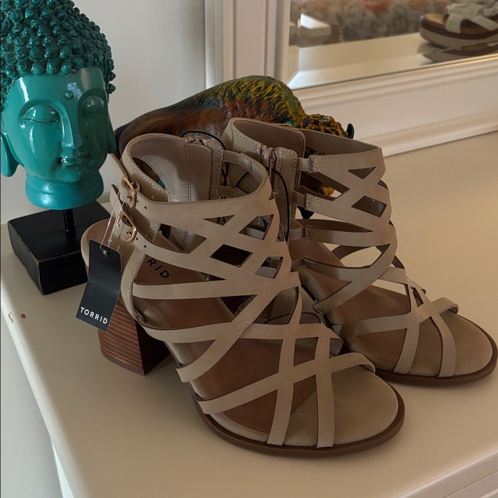 Torrid Beige Strappy Heeled Sandals